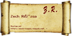 Zech Rózsa névjegykártya